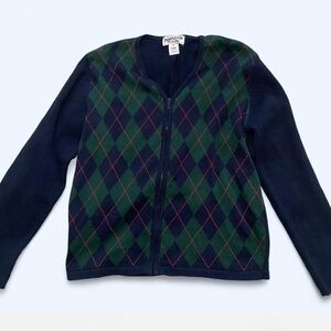 Vintage Pendleton Argyle Cardigan Preppy Cardigan